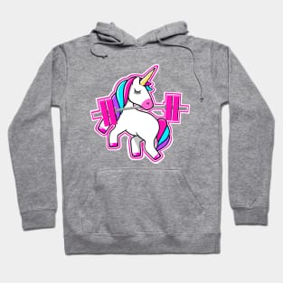 Barbell Unicorn, gym girl, fitness girl Hoodie